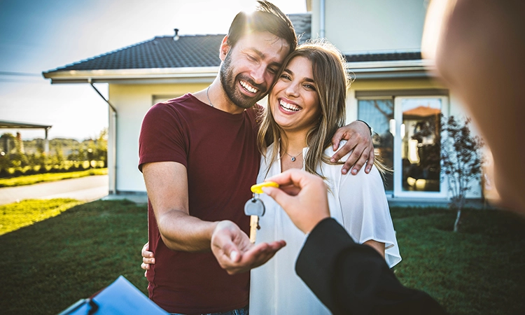 couple buying a new home